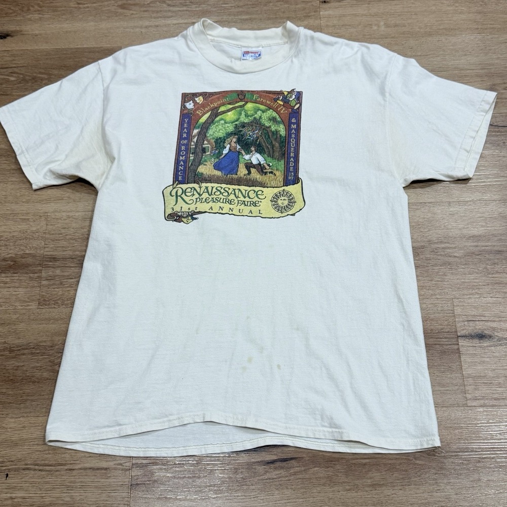 Vintage 1997 Renaissance Pleasure Faire T-Shirt XL Hanes Beefy-T 90s